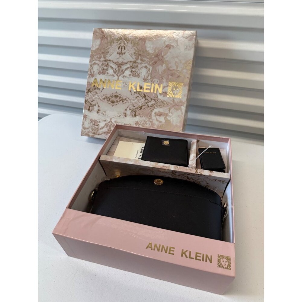 Anne Klein Gift Set: Crossbody, Wallet & Sanitizer Holder